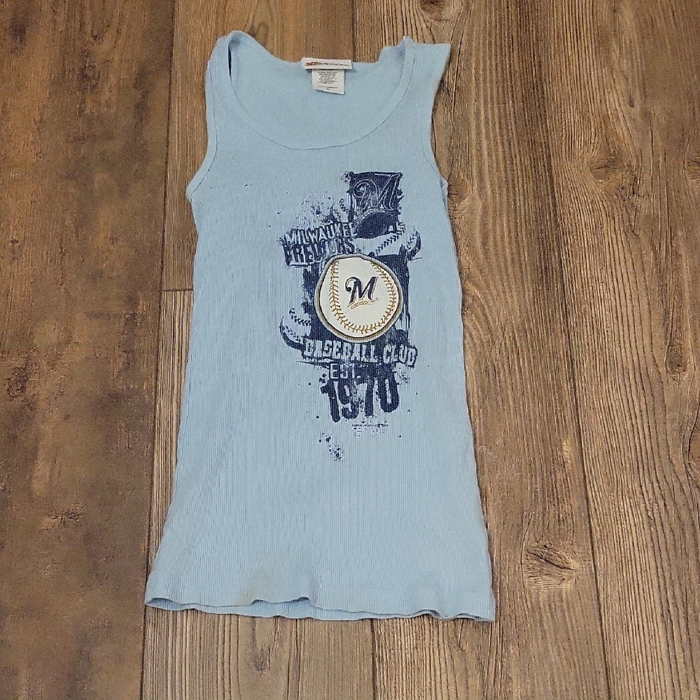 Blue Milwaukee Baseball Tank Top